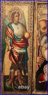15th Century Sienese School Triptych Christ BENVENUTO DI GIOVANNI (1436-1518)