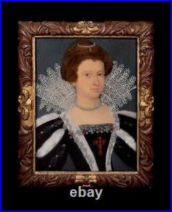 16th Century Portrait Queen Elizabeth I Of England NICHOLAS HILLAIRD (1547-1619)