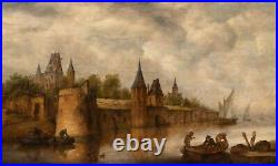 17th Century Dutch River Landscape JAN JOSEFSZ. VAN GOYEN (1596-1656) signed