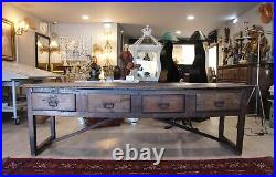 17th Century Large Portuguese Baroque Walnut Refectory Table with Four Drawers