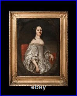 17th century Portrait Marie Louise Gonzaga Queen Of Poland Duchess of Lithuania