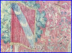 19th Century Antique French Lady with Unicorn Large Tapestry Wall Hanging 3x4 ft