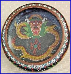 19th Century Large Antique Chinese Cloisonne Dragon Bowl RARE