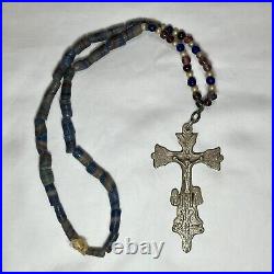 19th Century Spanish Colonial LARGE Handmade Rosary Jesus Religious Antique