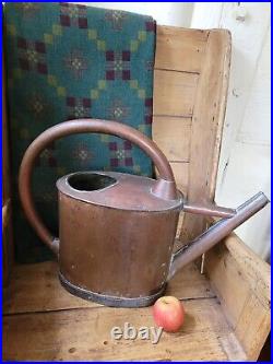 A Large 19th Century Copper Garden Watering Can Large