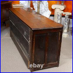 Antique 17th Century Oak Dresser Base Large Rustic