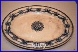 Antique 19Th Century Large Wedgewood & Co. Serving Platter Indian Star Pattern