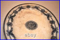Antique 19Th Century Large Wedgewood & Co. Serving Platter Indian Star Pattern
