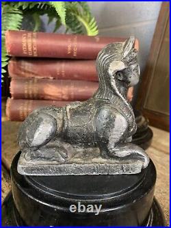 Antique 19th Century Large Lead Sphinx Statue Egyptian Revival Egypt
