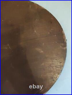 Antique 19th Century Victorian Large Oval Wooden Mirror 30 Inch Wide