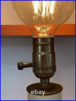 Antique 20th Century Large Impressive Brass Candlestick Table Lamp 58cm H