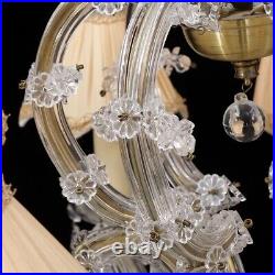 Antique Chandelier French Victorian Crystal Large 19th Century Gilded Glass 1890