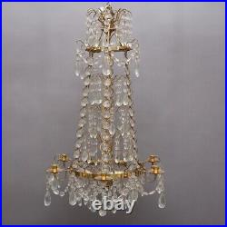Antique Chandelier Large French Ormolu Crystal Victorian 19th Century c1870