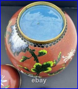 Antique, Chinese Cloisonné, Large Lidded (Ginger Jar Shape) Vase, 26,5cm /10.34