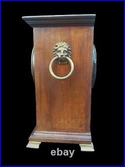 Antique Clock French Wooden Inlaid Bracket Clock 19th Century Large Mantel Clock