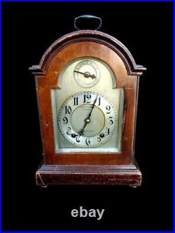 Antique Clock Striking 19th Century Large George III Style German Mantel Clock