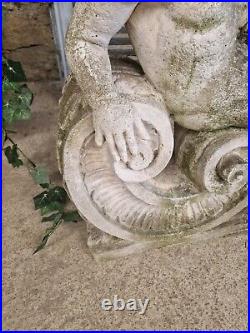 Antique Stone Garden Statue Roman Bacchus 20th Century Large Life Size
