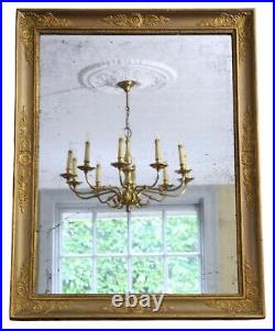 Antique large gilt overmantle wall mirror 19th Century