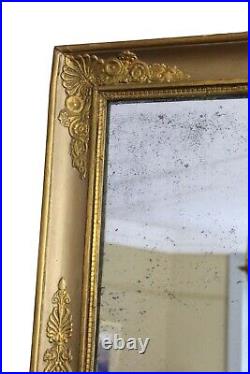 Antique large gilt overmantle wall mirror 19th Century