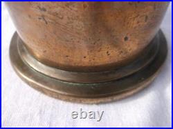 Apothecary Large Heavy Bronze Antique 18th Century Pestle And Mortar. M2726