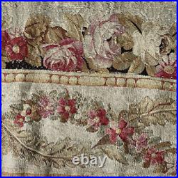 Aubusson Tapestry 19th century carpet floor rug area Antique LARGE textile Time