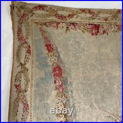 Aubusson Tapestry 19th century carpet floor rug area Antique LARGE textile Time