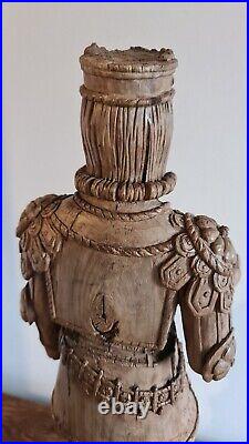 Brilliant 16th Century Style Antique Carved Limewood Maquette Large Figure