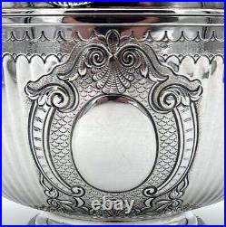 Early 20th Century Antique Geo V Large Sterling Silver Monteith Bowl London 1910