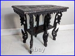 Early 20th Century Large Indian Occasional Hand Carved Table