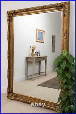 Extra Large Mirror Gold Antique Full Length Leaner Wall 208cm x 148cm