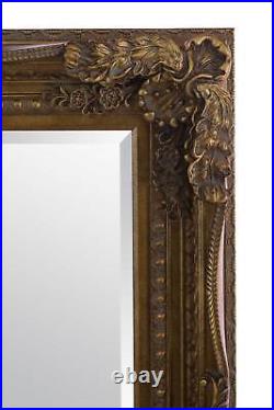 Extra Large Mirror Gold Antique Full Length Leaner Wall 208cm x 148cm