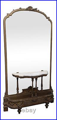 Extremely Large 19th Century Gilt Mirror & Console Table