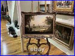 FINE LARGE OIL PAINTING JOHN CONSTABLE STYLE OLD MASTER 18 th CENTURY GGF