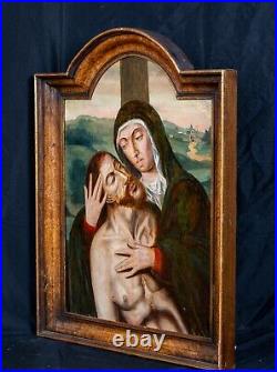 Fine Large 16th Century Netherlandish Old Master Pieta Virgin Mother & Christ