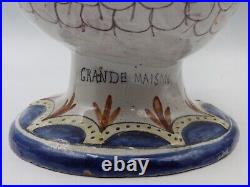 HENRIOT QUIMPER Antique Late 19th Century Pottery Large GRANDE MAISON DUCK