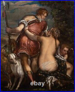 Huge 16th Century Italian Venetian Old Master Venus & Adonis Paolo Veronese