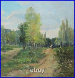 Huge 19th Century French Impressionist Summer Landscape Georges PAUL-MANCEAU