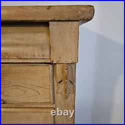 LARGE 19th Century Antique Pine Chest of Drawers Victorian Bedroom Drawers HUGE