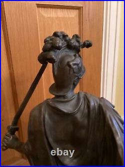 LARGE 19th Century Bronze Sculpture, Gladiator with helmet and sword