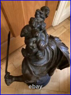 LARGE 19th Century Bronze Sculpture, Gladiator with helmet and sword