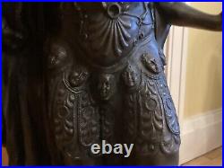 LARGE 19th Century Bronze Sculpture, Gladiator with helmet and sword