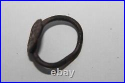 LARGE ANCIENT BYZANTINE BRONZE FINGER RING 10/12th Century AD