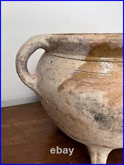 Large 15th / 16th Century German Lead Glazed Whiteware Cooking Pot