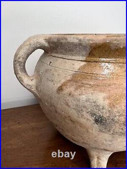 Large 15th / 16th Century German Lead Glazed Whiteware Cooking Pot