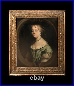 Large 17th Century Portrait Of Mary Wither Of Andwell Jacob Huysmans (1633-1696)