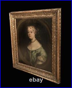 Large 17th Century Portrait Of Mary Wither Of Andwell Jacob Huysmans (1633-1696)