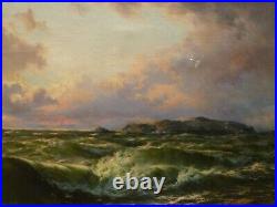 Large 19th Century After The Storm, Isle Of Arran Thomas Rose Miles Antique