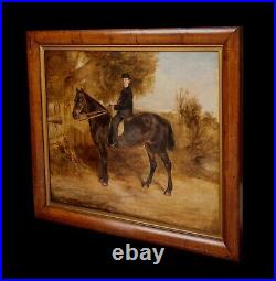 Large 19th Century English Boy & Horse Portrait by Walter Harrowing (1838-1913)