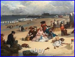 Large 19th Century English Littlehampton Beach by JOHN EYRES (1857-1889)
