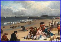Large 19th Century English Littlehampton Beach by JOHN EYRES (1857-1889)